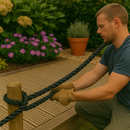 8mm Black Polypropylene Rope 3 Strand - 220m Heavy-Duty Coil