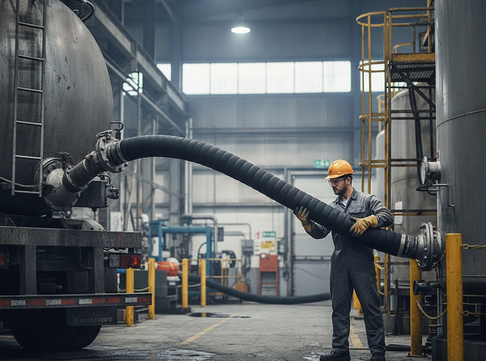 Boomflex Flat Corrugated Vacuum Tanker Boom Hose