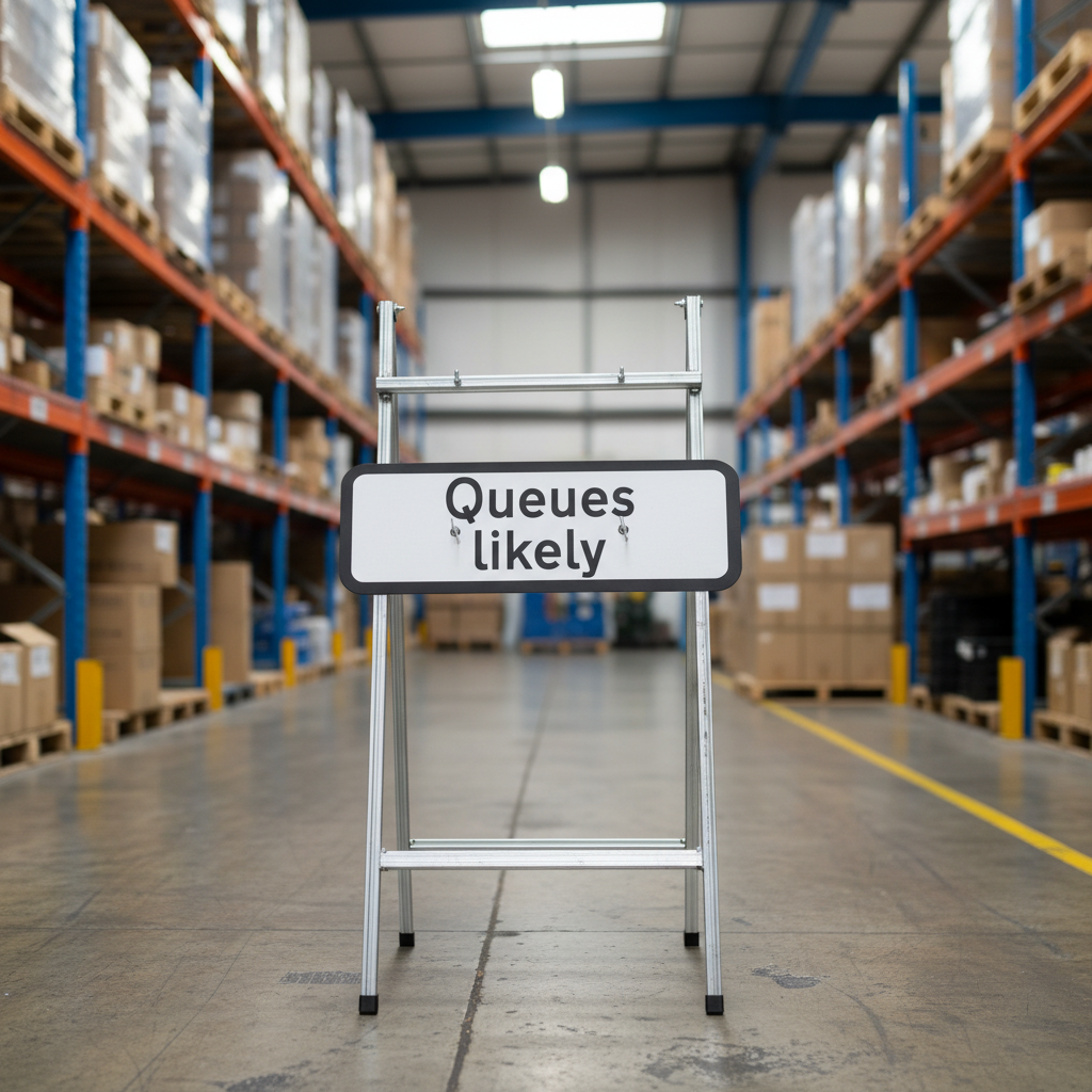 Professional Queues Likely Sign Quick Fit - Dia. 584.1 for Traffic Con