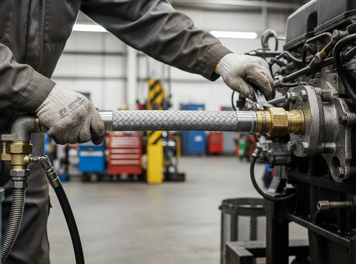 Auto SS 15bar NBR Fuel Hose c/w Stainless Overbraid