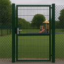 Green Single Garden Gate – PVC-Coated Steel, Durable Outdoor Access