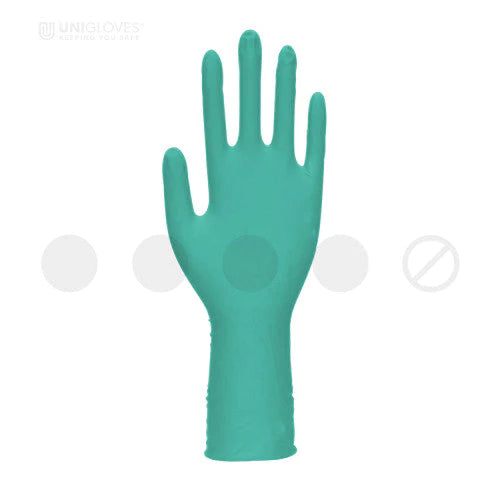Cadet Blue Green HD+ – heavy duty extended cuff green nitrile gloves – 10x100