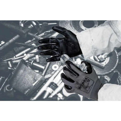 Dark Slate Gray Palm Coated Nitrile Gloves - High dexterity & Grip - In Bags of 10 Pairs