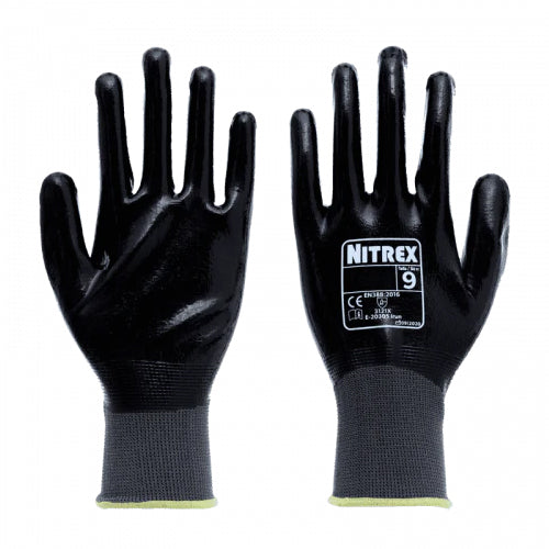 Black Fully Coated Nitrile Gloves - High dexterity & Grip - In Bags of 10 Pairs