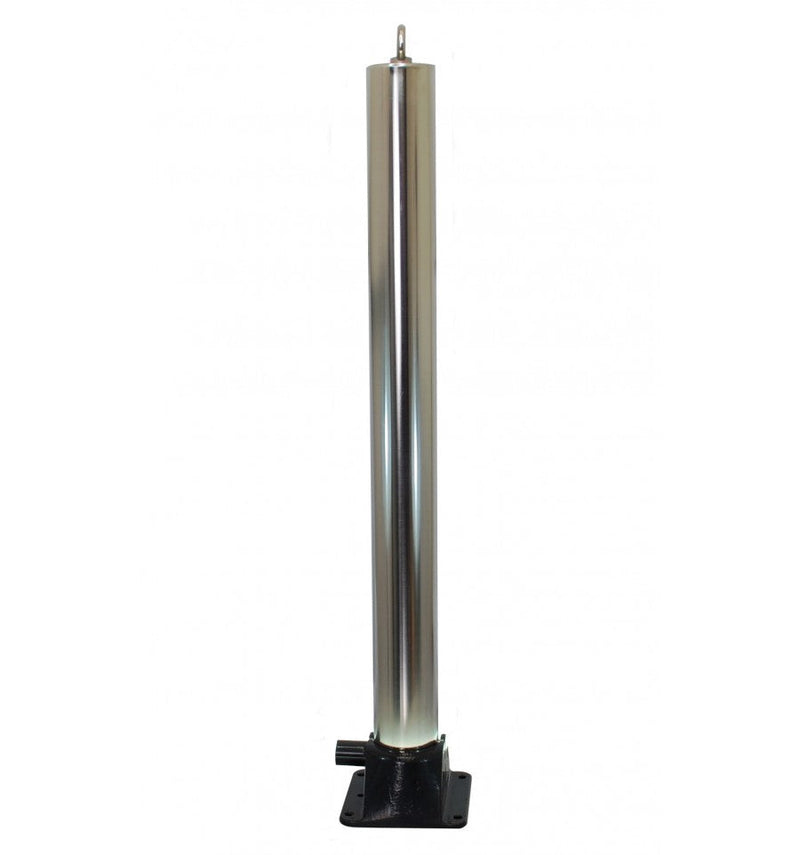 Dim Gray 76mm Stainless Steel Fold Down Parking Post With Top Eyelet