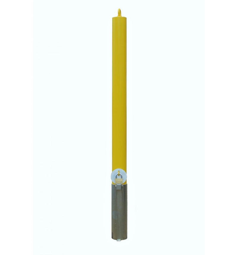 Mint Cream 76mm Removable Yellow Security Post & Chain Eyelet