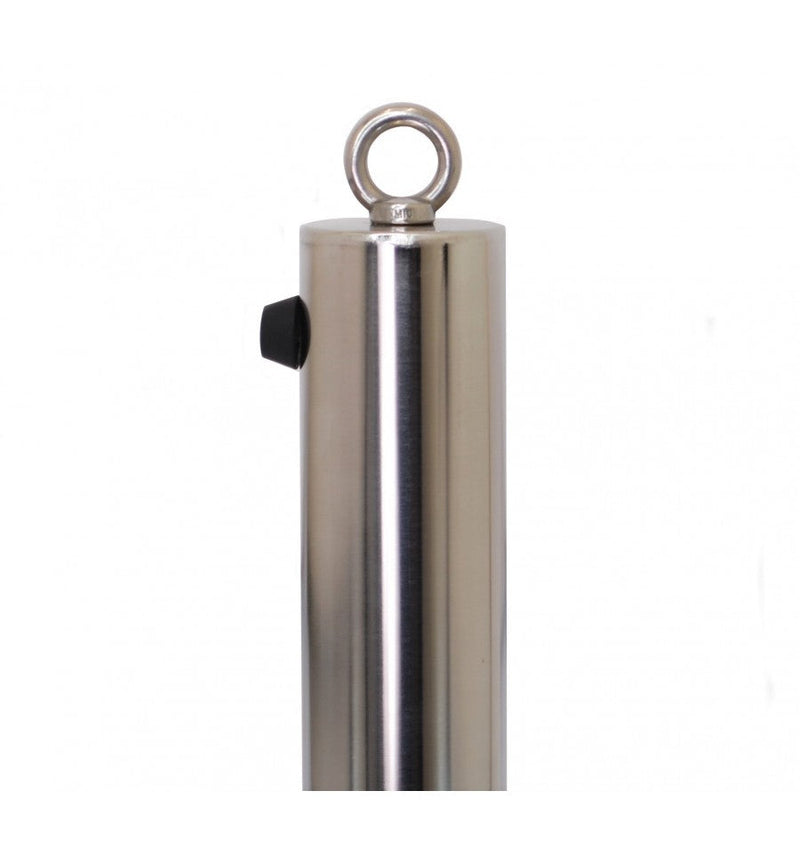 Slate Gray 76mm Stainless Steel Fold Down Parking Post With Top Eyelet