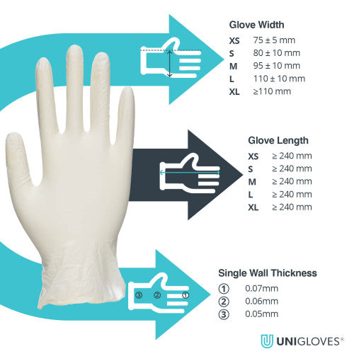 Light Gray stretch vinyl gloves – 10x100