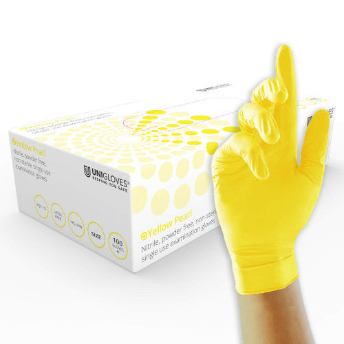 Goldenrod yellow nitrile gloves – 10x100