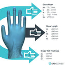 Cadet Blue Blue Vinyl Gloves – Safe For Food Preparation - Powder Free - Cases of 10 Boxes, 100 Gloves per Box