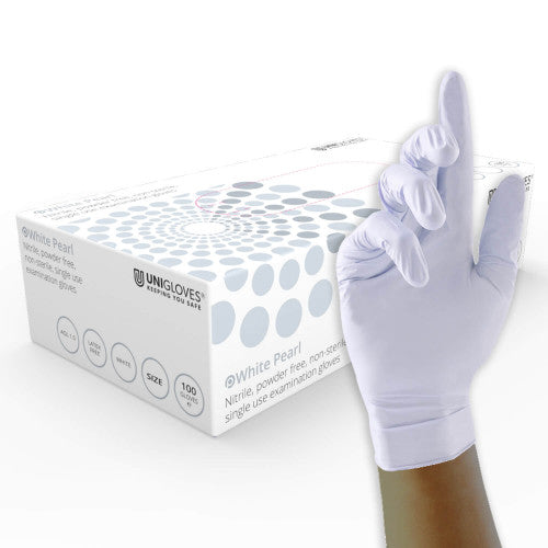 Lavender white nitrile gloves – 10x100