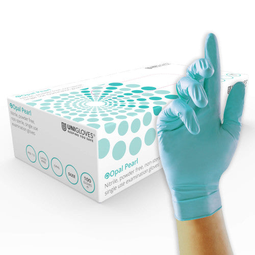 Lavender Aqua Blue Nitrile Gloves – 10x100