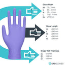 Medium Purple sapphire nitrile gloves – 10x100