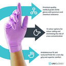 Dark Gray violet nitrile gloves – 10x100