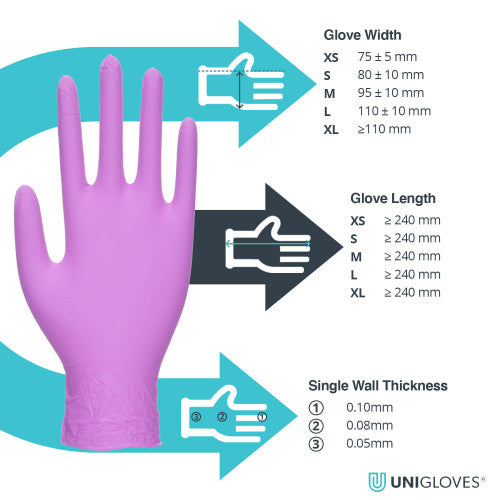 Orchid violet nitrile gloves – 10x100