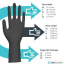 Dark Slate Gray Long Cuff Latex Examination & Tattoo Artist Gloves - Cases of 10 Boxes, 100 Gloves per Box