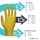 Goldenrod Flex Nitrile Gloves - Ultra-Light Weight - Cases of 10 Boxes, 200 Gloves per Box