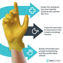 Sky Blue Flex Nitrile Gloves - Ultra-Light Weight - Cases of 10 Boxes, 200 Gloves per Box