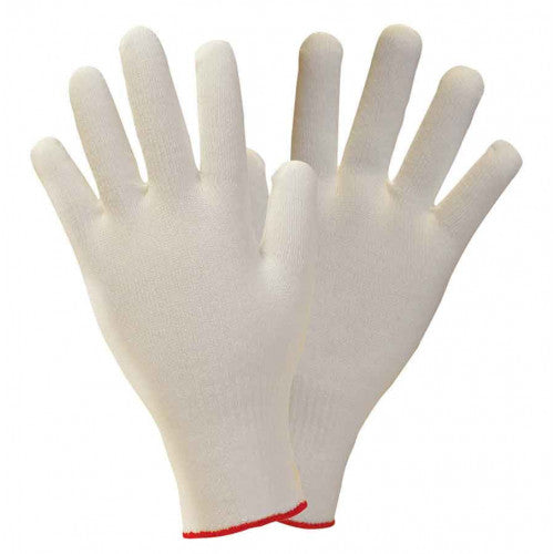 Gray Cotton Under Gloves - Seamless - Sweat Absorbing - Bags of 10 Pairs