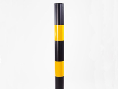 White Smoke 1000mm High Vis Black and Yellow Bollard - 60mm To 219mm Diameter