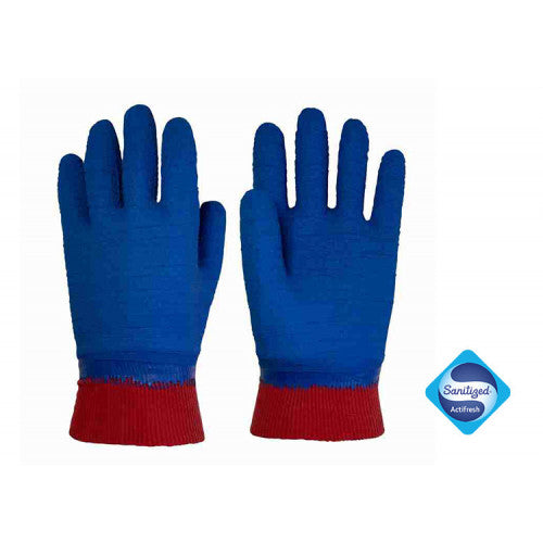 Rosy Brown Latex Coated Gloves - Moisture Wicking - Level B Cut Protection - Wet & Dry Grip - Sanitized® Actifresh - In Bags of 10 Pairs