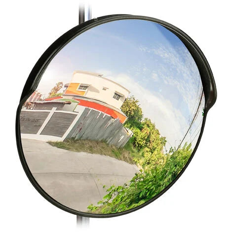 Gray Weatherproof In & Outdoors Traffic Mirror With holder