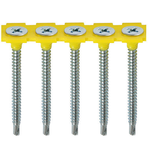 Collated Drywall Screws - PH - Bugle - Self Tapping Thread - Self Drilling - Zinc - 3.5 x 50