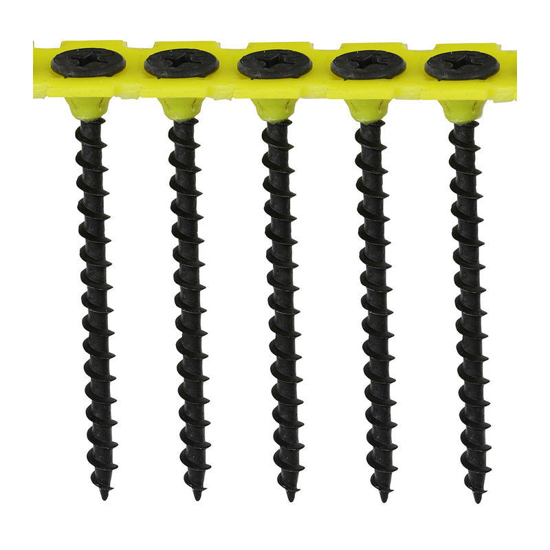 Collated Drywall Screws - PH - Bugle - Coarse Thread - Black - 3.5 x 55
