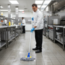 Premium Lightweight Aluminium Mop Handle with Push-Fit Grip - 54" Length for Efficient Cleaning