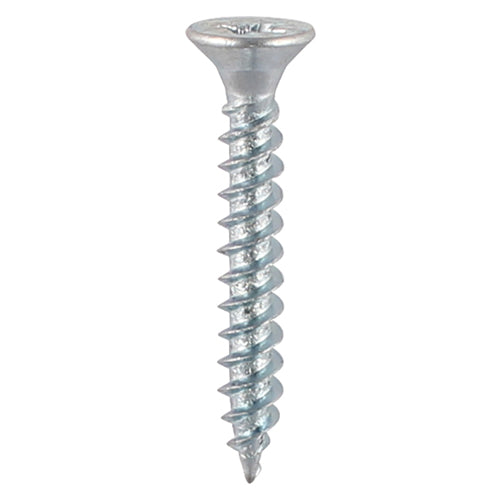 Twin-Thread Woodscrews - PZ - Double Countersunk - Zinc - 8 x 1