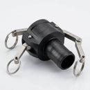 3/4in Hose Barb x 3/4in Cam Lever Coupler, Polypropylene (view 2)