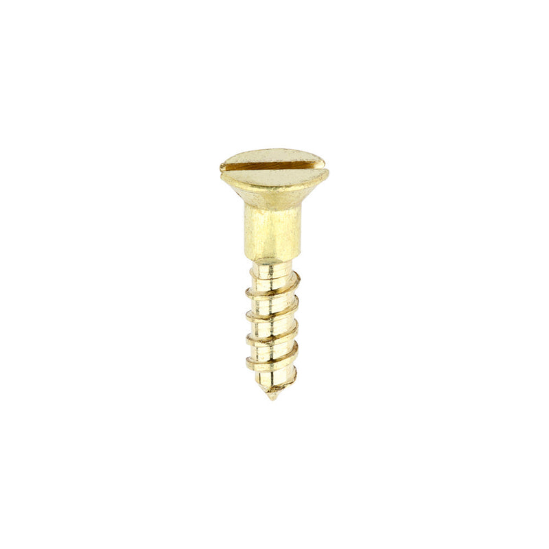 Solid Brass Timber Screws - SLOT - Countersunk - 2 x 3/8
