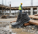 Premium Heavy Duty Hiker Boot with Steel Toe, Slip-Resistant Sole, and Water Penetration Resistance