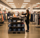 Premium 4-Tier Clothing End Counter for Retail Space Organization and Product Visibility