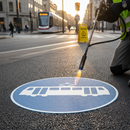 Premium Preformed Thermoplastic Road Marking for Trams - Easy Application, Non-Slip, Professional Appearance