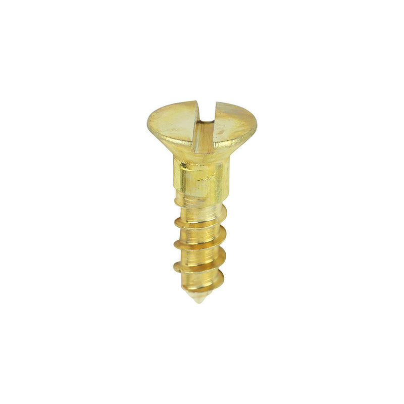 Solid Brass Timber Screws - SLOT - Countersunk - 6 x 1/2