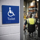 Braille Disabled Toilet Signs – 150mm x 150mm – 1.5mm PVC – Indoor Use