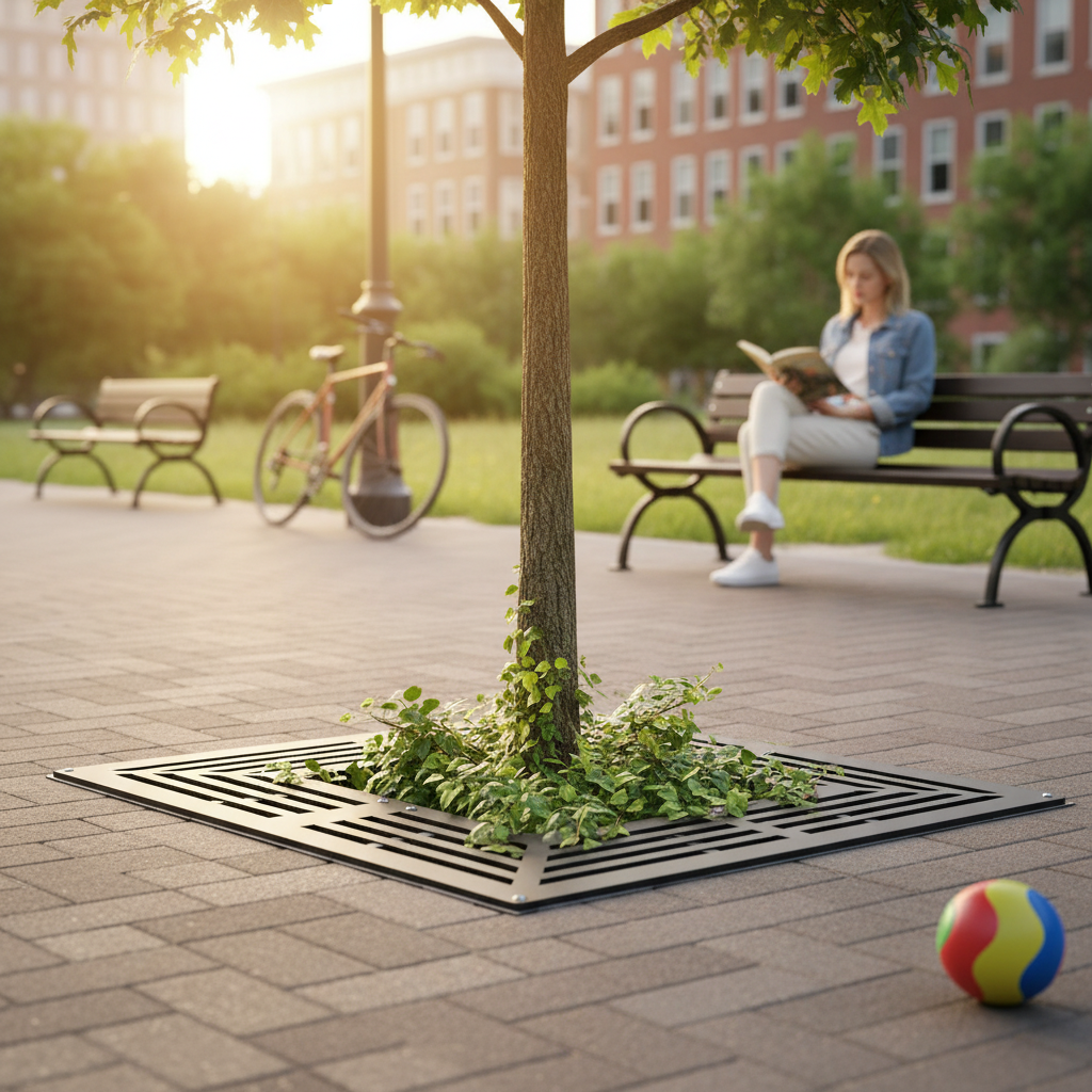 Premium Heavy Duty Tree Grille with Ivy Design for Urban Environments