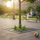 Premium Heavy Duty Tree Grille with Ivy Design for Urban Environments - Galvanised Steel, Multiple Sizes Available
