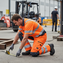 Premium High-Visibility Stretch Trousers with Knee Pad Pockets for Optimal Comfort and Movement