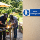 Wear Welding Mask Safety Sign – 1mm Rigid Plastic & Vinyl – Indoor/Outdoor Use