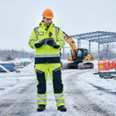High-Performance Winter Boilersuit with Reflective Strips - Hi-Vis Yellow/Dark Navy