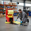 Professional Mobile Chemical Spill Station with Absorbent Socks and Roll