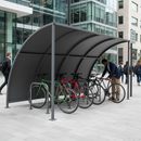 Premium Heavy Duty Cycle Shelter with Galvanised Steel Roof and Adjustable Length for Secure Bicycle Parking