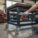 125mm Premium Braked Swivel Plate Castor with Polyurethane Wheels