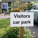 Visitors Car Park Sign – 1mm Rigid Plastic – Indoor & Outdoor