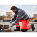 Premium Hi-Vis Waterproof Winter Trousers with Openable Snow Locks and Knee Pad Pockets for Enhanced Visibility and Comfort