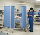 Premium Mobile Folding Screens with Disposable Curtains for Infection Control in Healthcare Environments