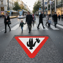 Professional Thermoplastic Road Marking Symbol for Pedestrians - Easy Application, Non-Slip Design, and Fast Installation