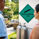 Non-Flammable Gas Sign – Rigid Plastic & Vinyl – Indoor/Outdoor Use